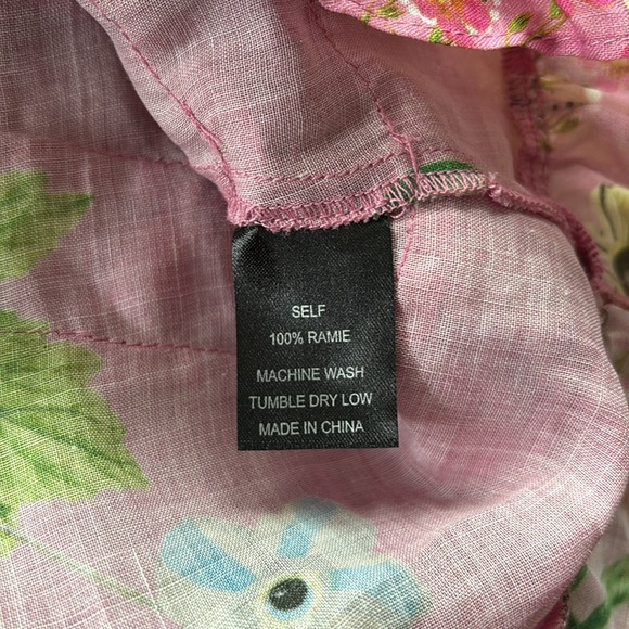 Cynthia Rowley Pink Floral Ruffle Tank Cropped Blouse size Small NWT - Picture 7 of 7